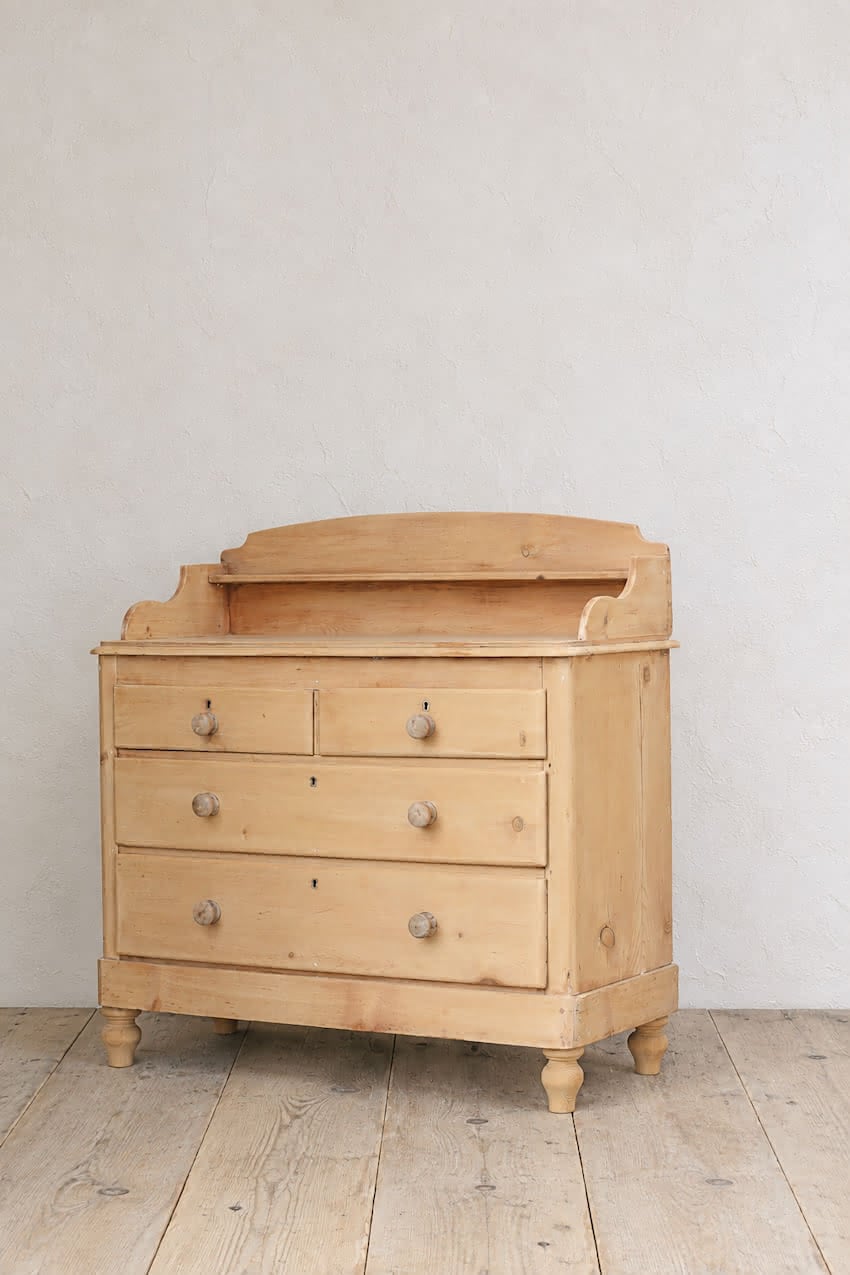 very pretty galleried french all original pine two door cupboardcupboard with shelf & metal handles and typical hinges.
