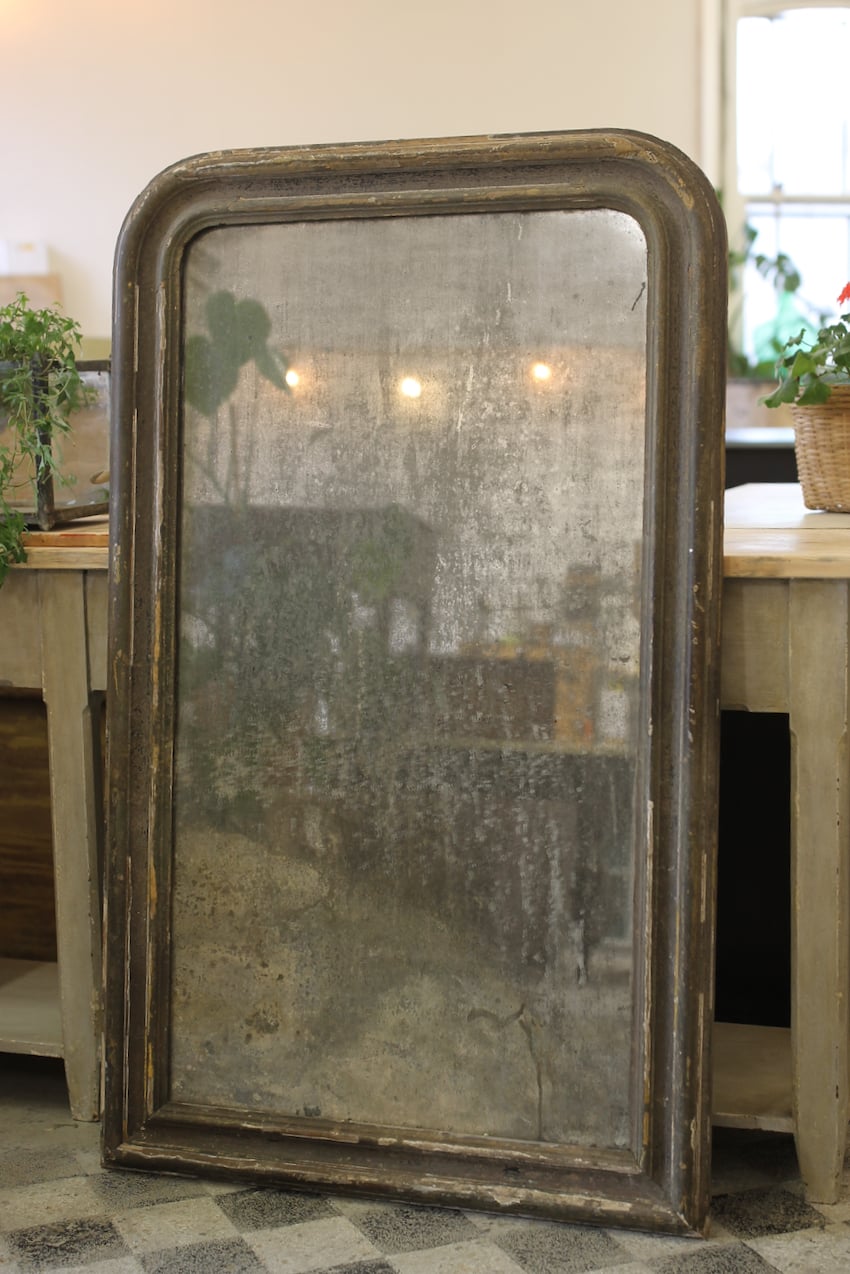 beautiful large mirror in original untouched condition - hopefully the photos have done it justice, very foxed mercury plate glass, the back added at a later date. 