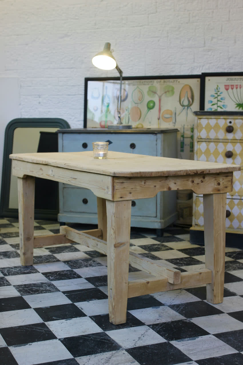 white and grey green geometric painted antique pine chest of drawers