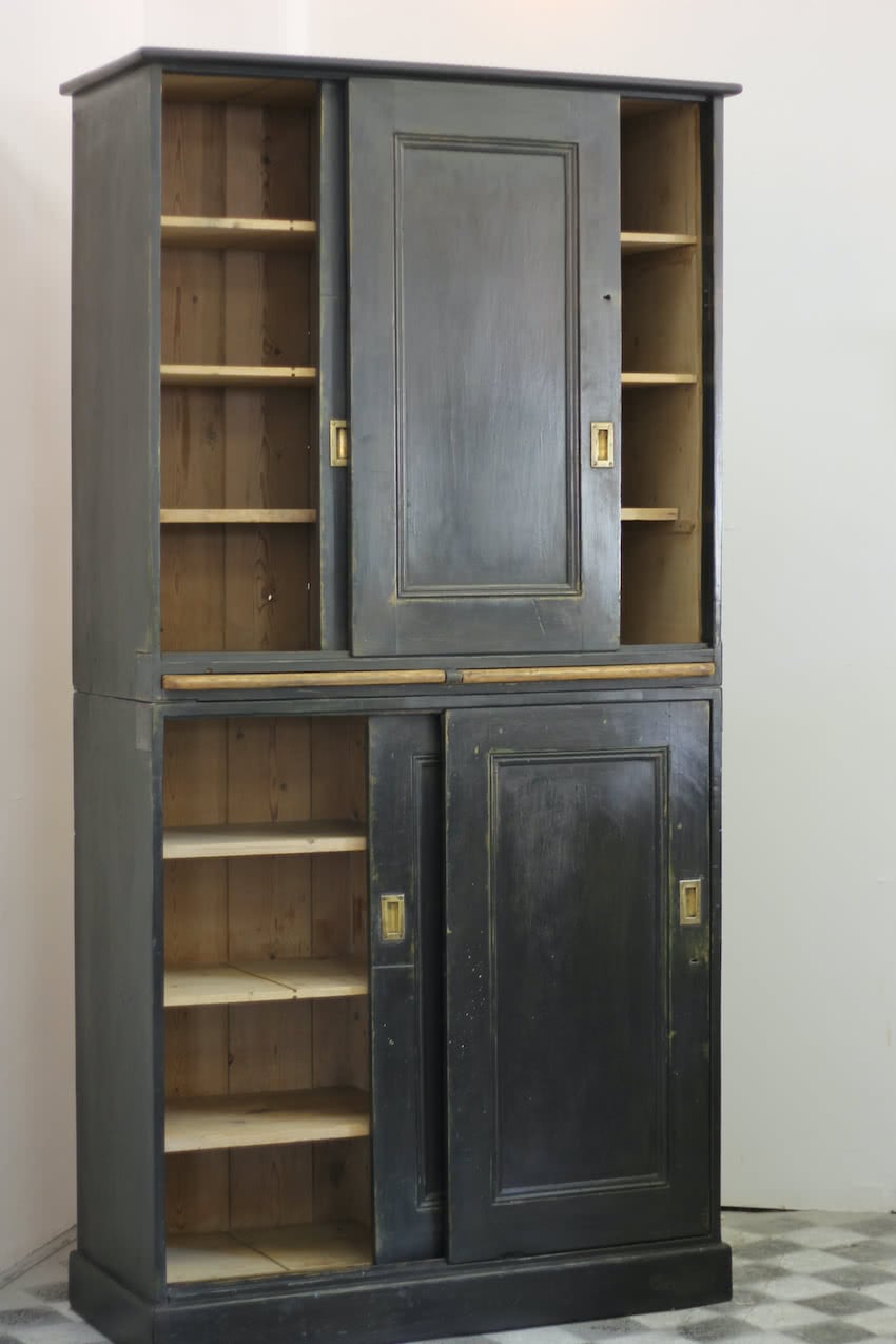 gwr black painted pine cupboard