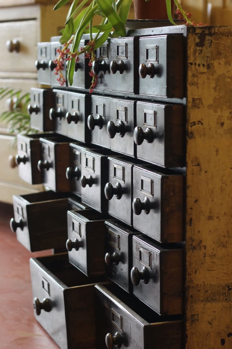 fabulous antique english apothecary drawers.