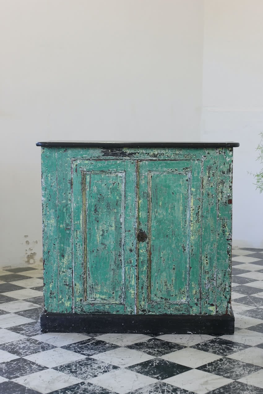 hungarian original painted pine folk art wardrobe