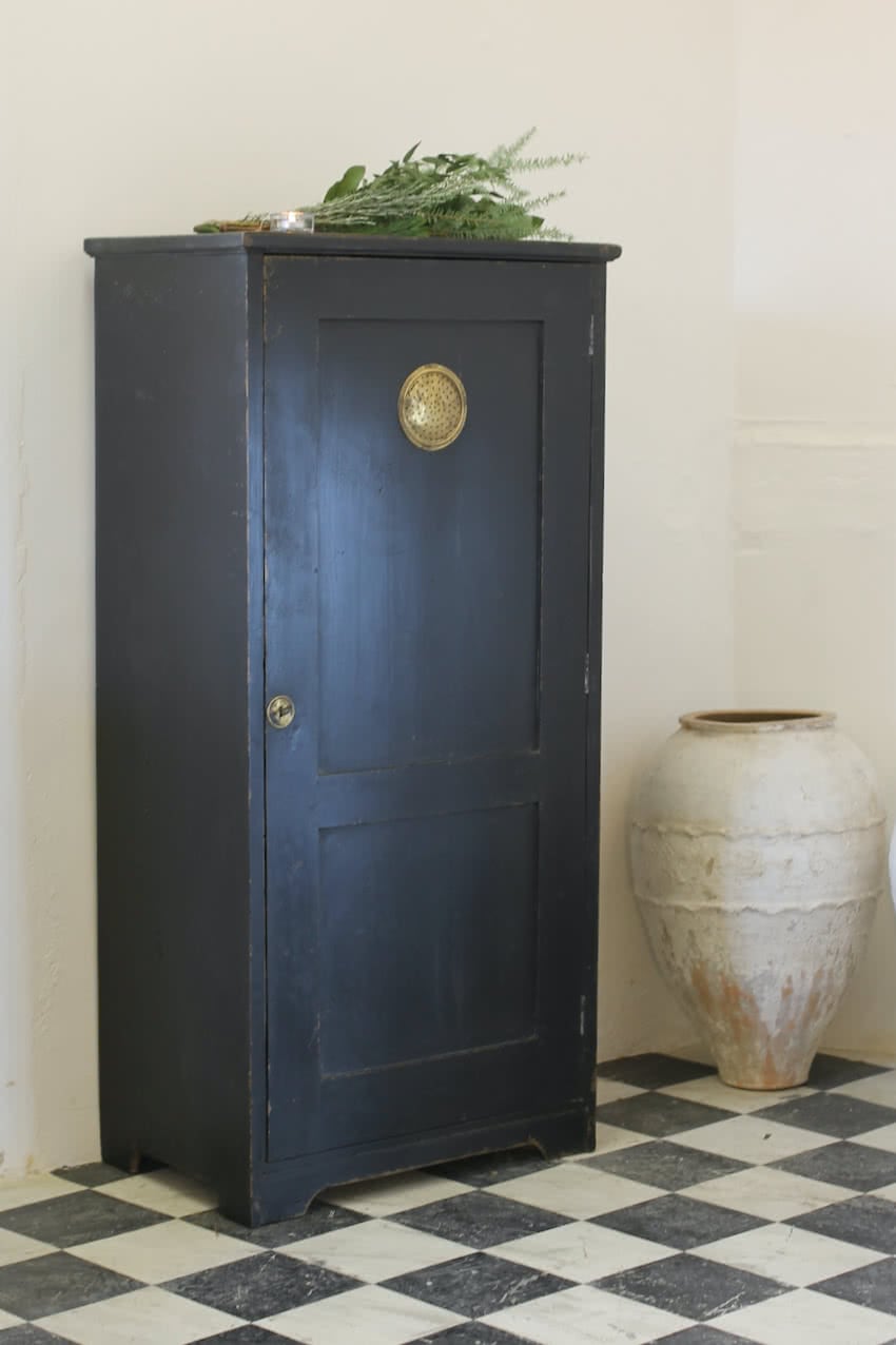 black pine shelved cupboard